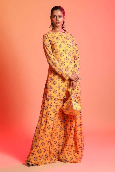 Diyarajvvir Printed Kurta & Sharara Set 