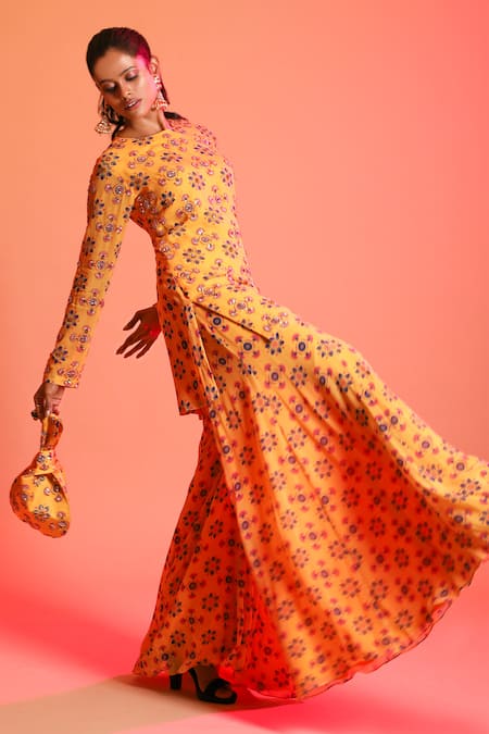 Diyarajvvir Printed Kurta & Sharara Set 