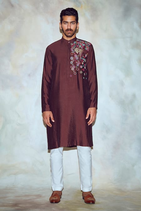 DiyaRajvvir Embroidered Straight Kurta 