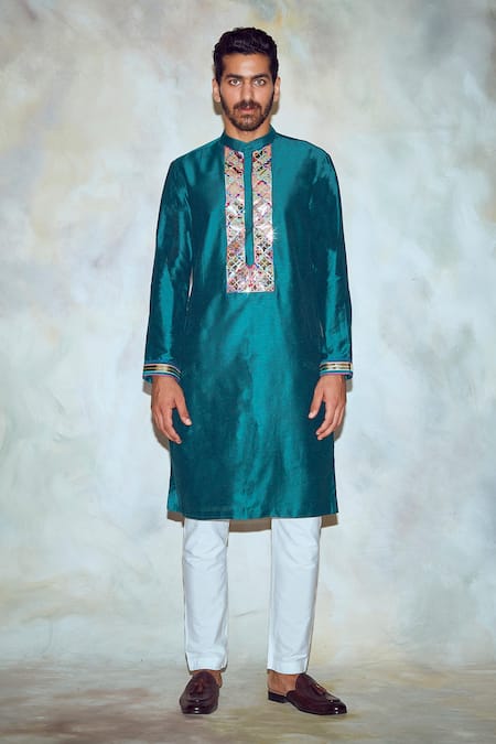 DiyaRajvvir Embroidered Straight Kurta 