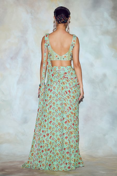 Diyarajvvir Pre-Draped Sharara Pant Saree 