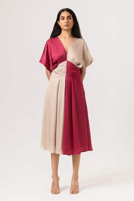 Neora By Nehal Chopra Sustainable Silk Panelled Dress 