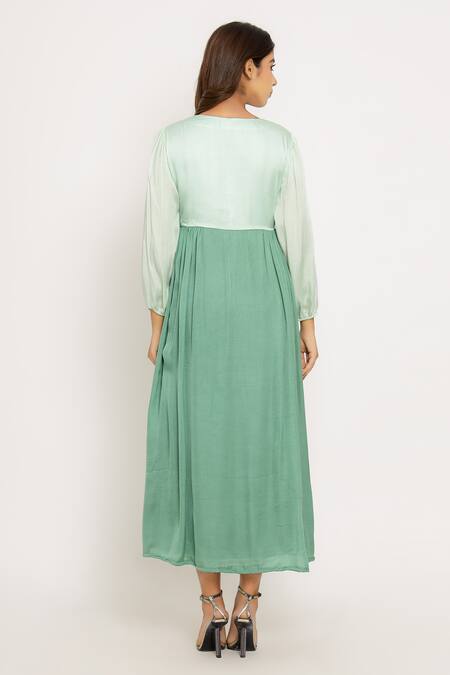 Neora By Nehal Chopra Bishop Sleeve Dress 