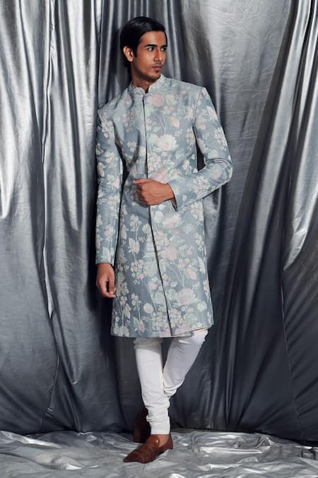 Grey sherwani outlet