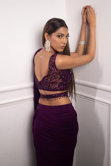 Parul Gandhi Pre-Draped Saree Set 