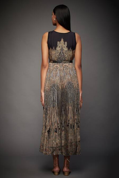 RI.Ritu Kumar Printed Flared Midi Dress 