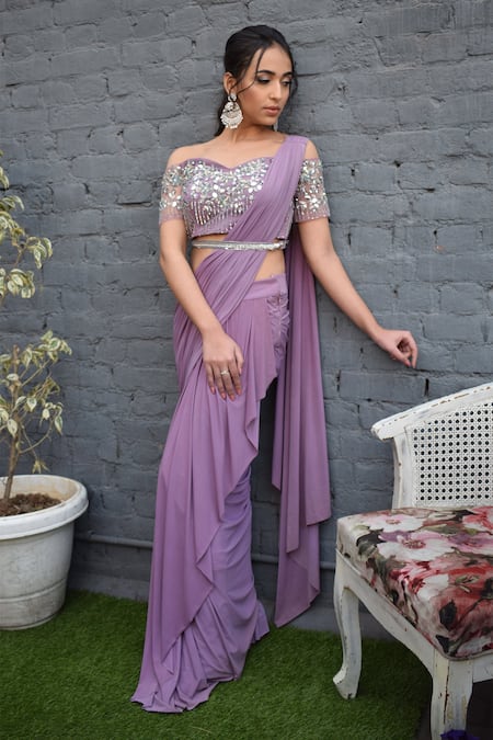 Parul Gandhi Pre-Draped Saree Set 