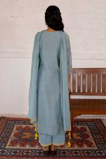 Vaayu  Cotton Chanderi Kurta Set 