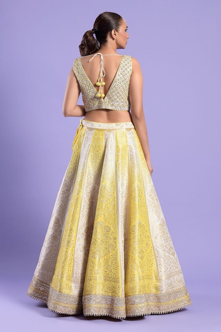 Two Sisters By Gyans Banarasi Embroidered Lehenga Set 