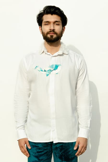 Runit Gupta Cotton Embroidered Shirt For Kids For Kids