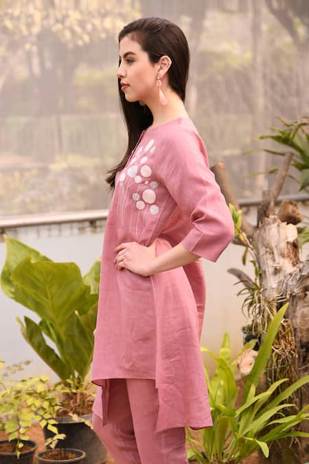 Linen Bloom Linen Asymmetric Tunic 