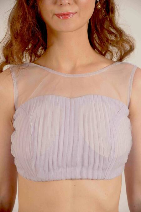 Buy Rina Dhaka Purple Georgette Embroidered Saree With Blouse Online at Aza Fashions Buy_Rina Dhaka_Purple Georgette Embroidered Saree With Blouse_Online_at_Aza_Fashions