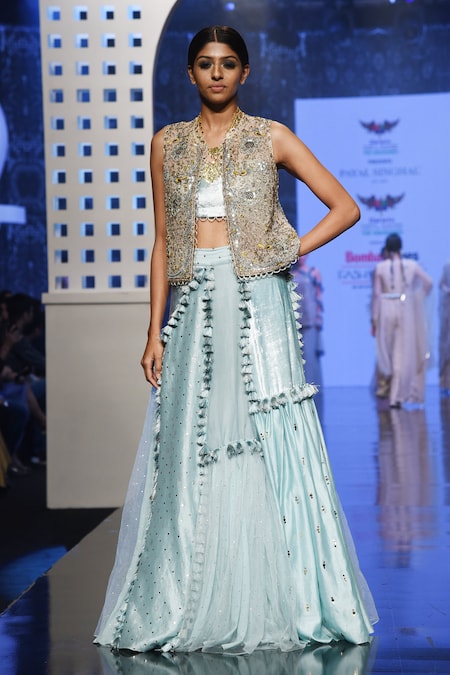 Innovative Chiffon Indo Western Lehenga for Party