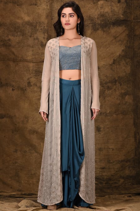 Aariyana Couture Draped Skirt Set 