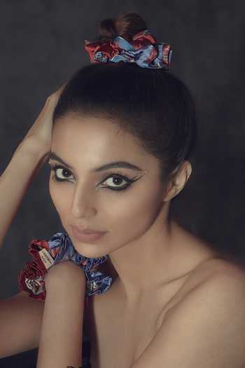 Hair Drama CO_Multi Color Digital Print Cruella Famous Scrunchies Set Of 2_Online_at_Aza_Fashions