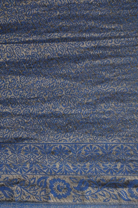 Buy_Dusala_Blue Pashmina Stole _Online_at_Aza_Fashions