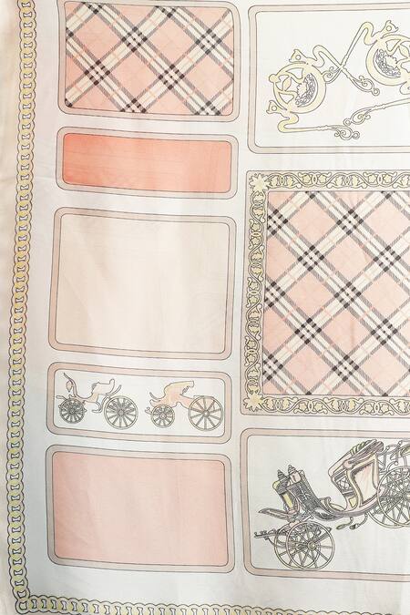 Dusala_White Silk Printed Scarf_at_Aza_Fashions