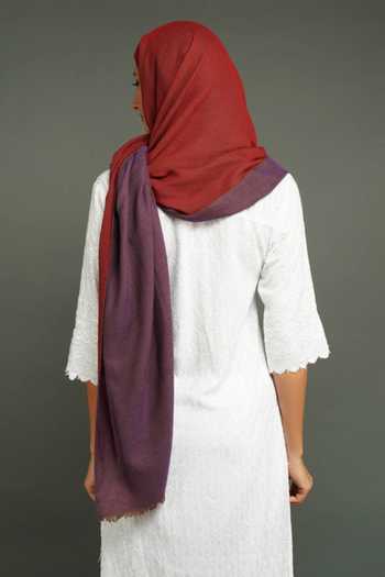 Shop Dusala Maroon Reversible Pashmina Stole at Aza Fashions Shop_Dusala_Maroon Reversible Pashmina Stole_at_Aza_Fashions