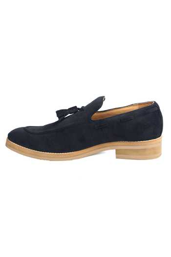 Buy_Mistersinister_Black Tassel Top Velvet Shoes _Online_at_Aza_Fashions