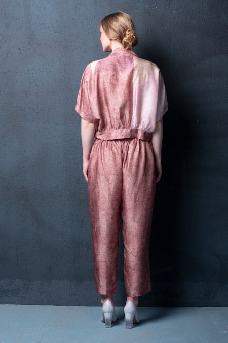 Clos Geometric Abstract Print Top & Pant Set 