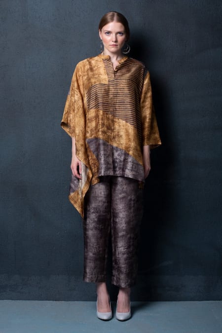 Clos Abstract Print Kaftan Tunic & Pant Set 