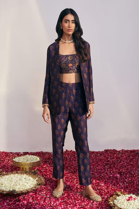 Drishti & Zahabia Printed Jacket & Pant Set 