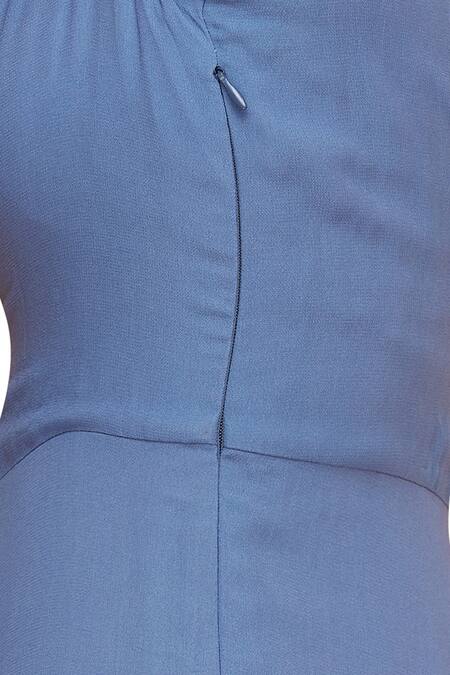 Eclat By Prerika Jalan Blue Gown With Embroidered Jacket at Aza Fashions Eclat By Prerika Jalan_Blue Gown With Embroidered Jacket_at_Aza_Fashions