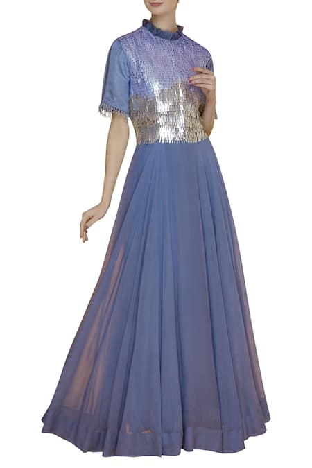 Eclat by Prerika Jalan Gown with embroidered jacket 