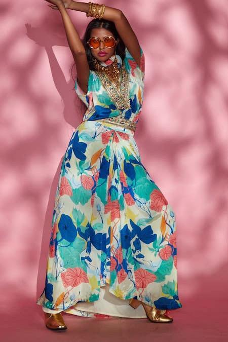 Esha L Amin Floral Print Top 