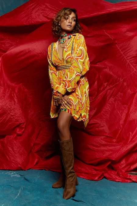 Esha L Amin Wave Pattern Shirt 