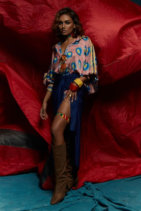 Esha L Amin Tennis Ball Pattern Shirt 