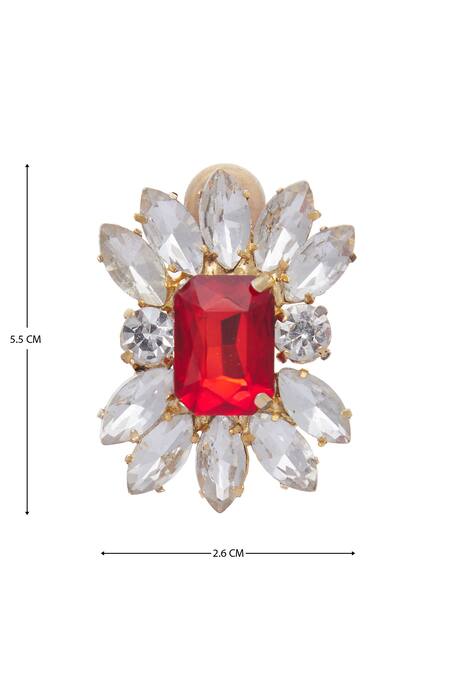 AE-Tee_Gold Plated Stone Earrings _Online_at_Aza_Fashions