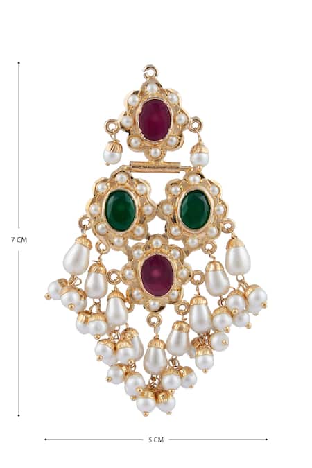 Buy_Moh-Maya By Disha Khatri_Gold Plated Beads, Stones Choker Set 