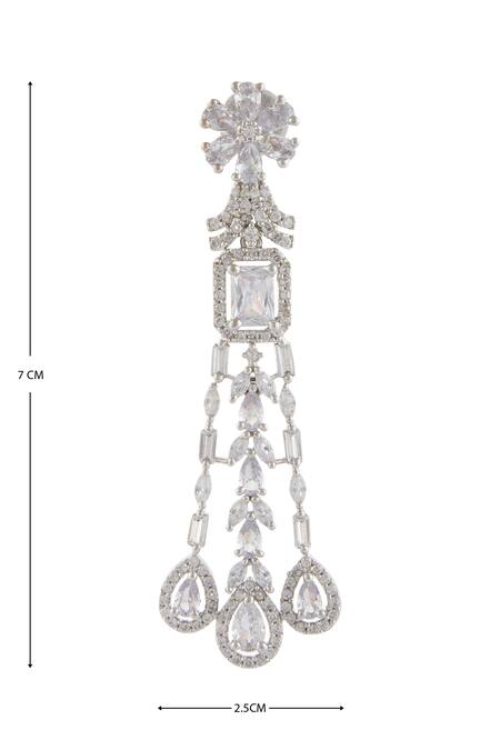 Buy_Just Shradhas_Silver Plated Crystal Dangler Earrings_Online_at_Aza_Fashions
