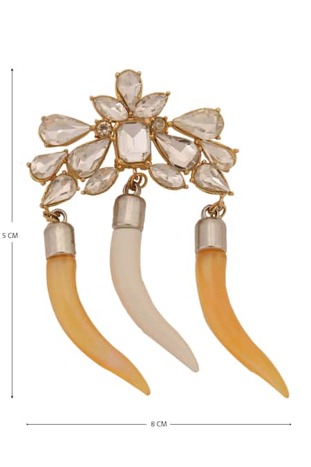 Buy_AE-Tee_Gold Plated Crystal Chandelier Earrings _Online_at_Aza_Fashions
