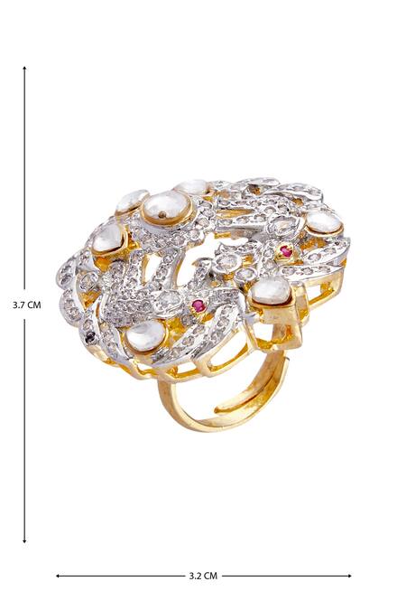 Buy Moh-Maya By Disha Khatri Silver Plated Crystal Ring Online at Aza Fashions Buy_Moh-Maya By Disha Khatri_Silver Plated Crystal Ring_Online_at_Aza_Fashions