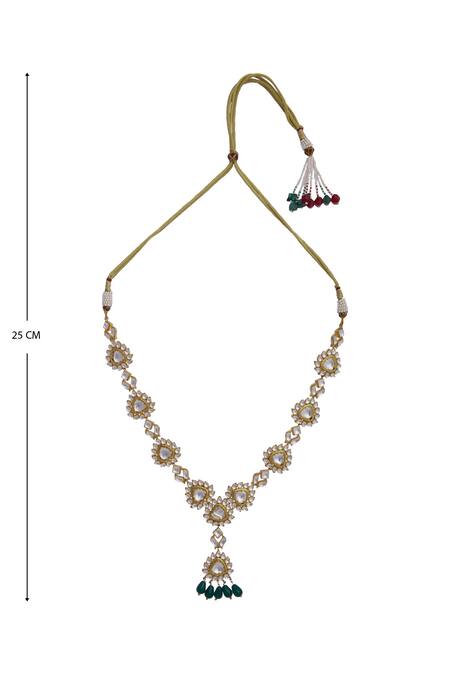 Buy Nepra By Neha Goel Gold Plated Kundan Necklace Online at Aza Fashions Buy_Nepra By Neha Goel_Gold Plated Kundan Necklace_Online_at_Aza_Fashions