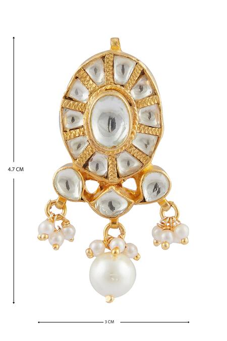 Buy_Moh-Maya By Disha Khatri_Gold Plated Semi Precious Stones Bead Necklace Set