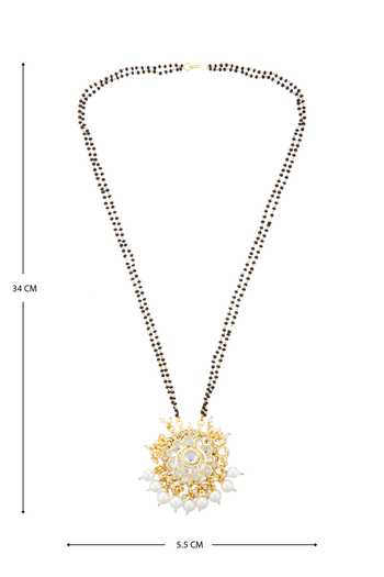 Shop Just Shradhas Gold Plated Kundan Pendant Necklace Online at Aza Fashions Shop_Just Shradhas_Gold Plated Kundan Pendant Necklace _Online_at_Aza_Fashions