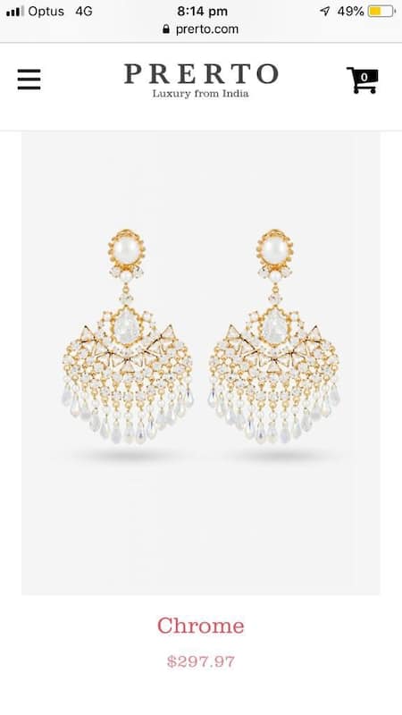 Earrings Prerto India Buy Prerto Gold Plated Bahara Green Earrings