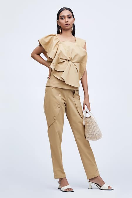 Echostudio Beige Cotton Na Top 