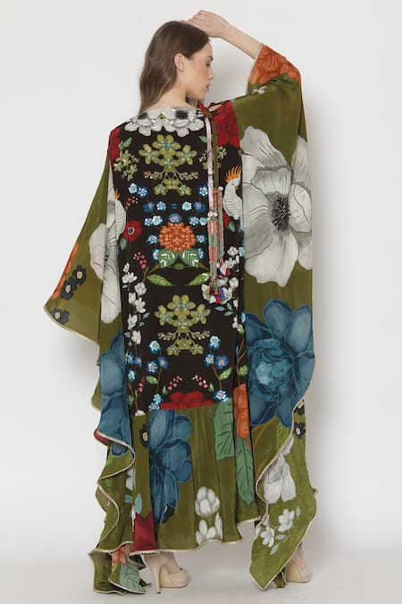 Alpona Designs By Soham Acharya Floral Print Dress 