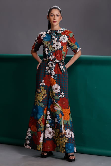 ALPONA DESIGNS BY SOHAM ACHARYA Floral Print Jumpsuit 