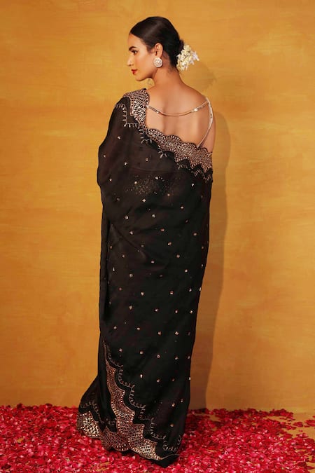 Esha Koul Embroidered Saree with Blouse 