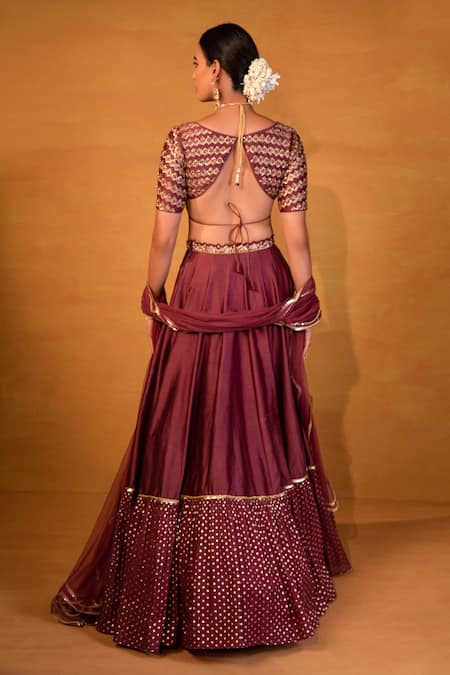 Esha Koul Chanderi Lehenga Set 