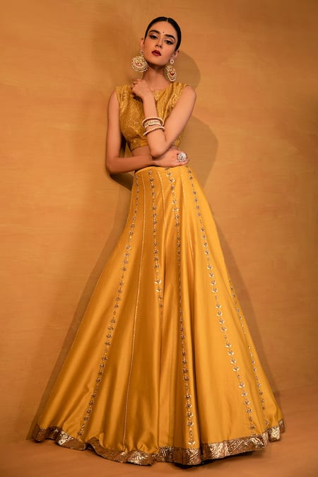 Esha Koul Chanderi Lehenga Set 