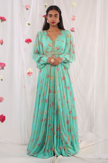 Esha Koul Printed Jacket Anarkali & Sharara Set 