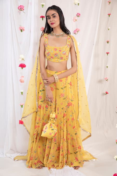 Esha Koul Floral Print Sharara Set 