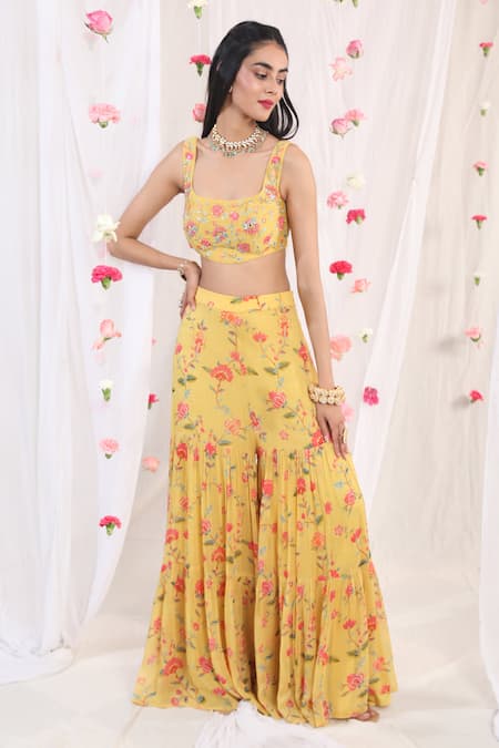 Esha Koul Floral Print Sharara Set 