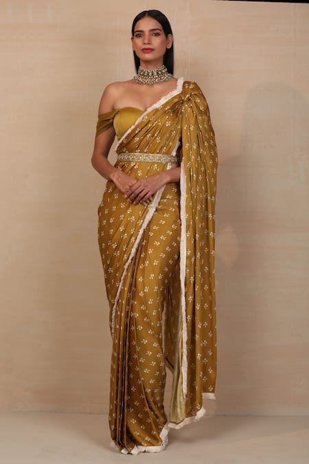 Esha Koul Printed Pre-Draped Saree Set 